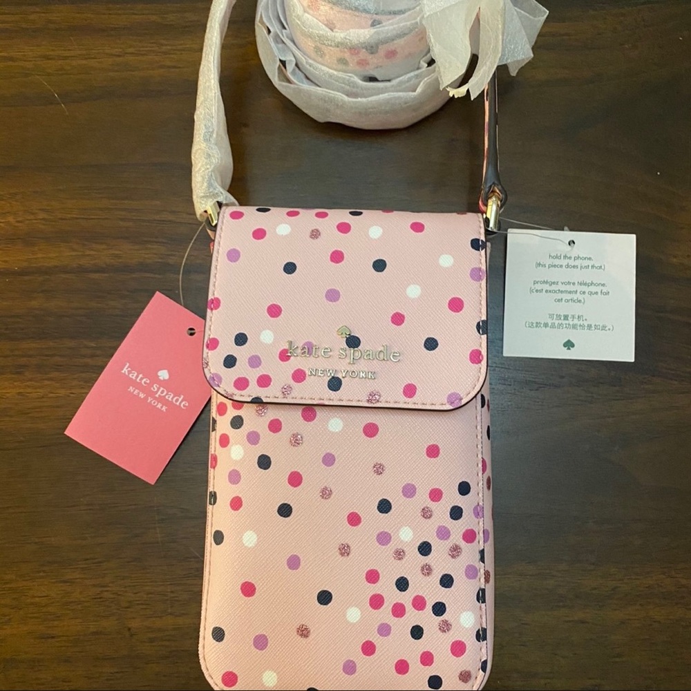 Kate Spade ♠️ Polka Dot Crossbody Phone Purse NWT